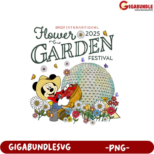 EPCOT Flower Garden Festival 2025 PNG Design Download