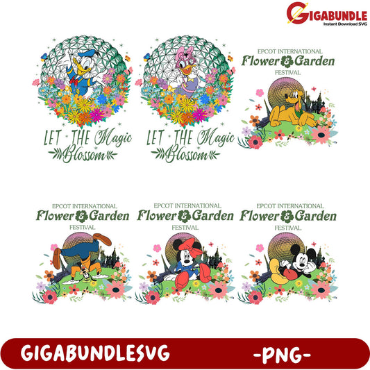 EPCOT Flower & Garden Festival PNG Bundle Let the Magic Blossom
