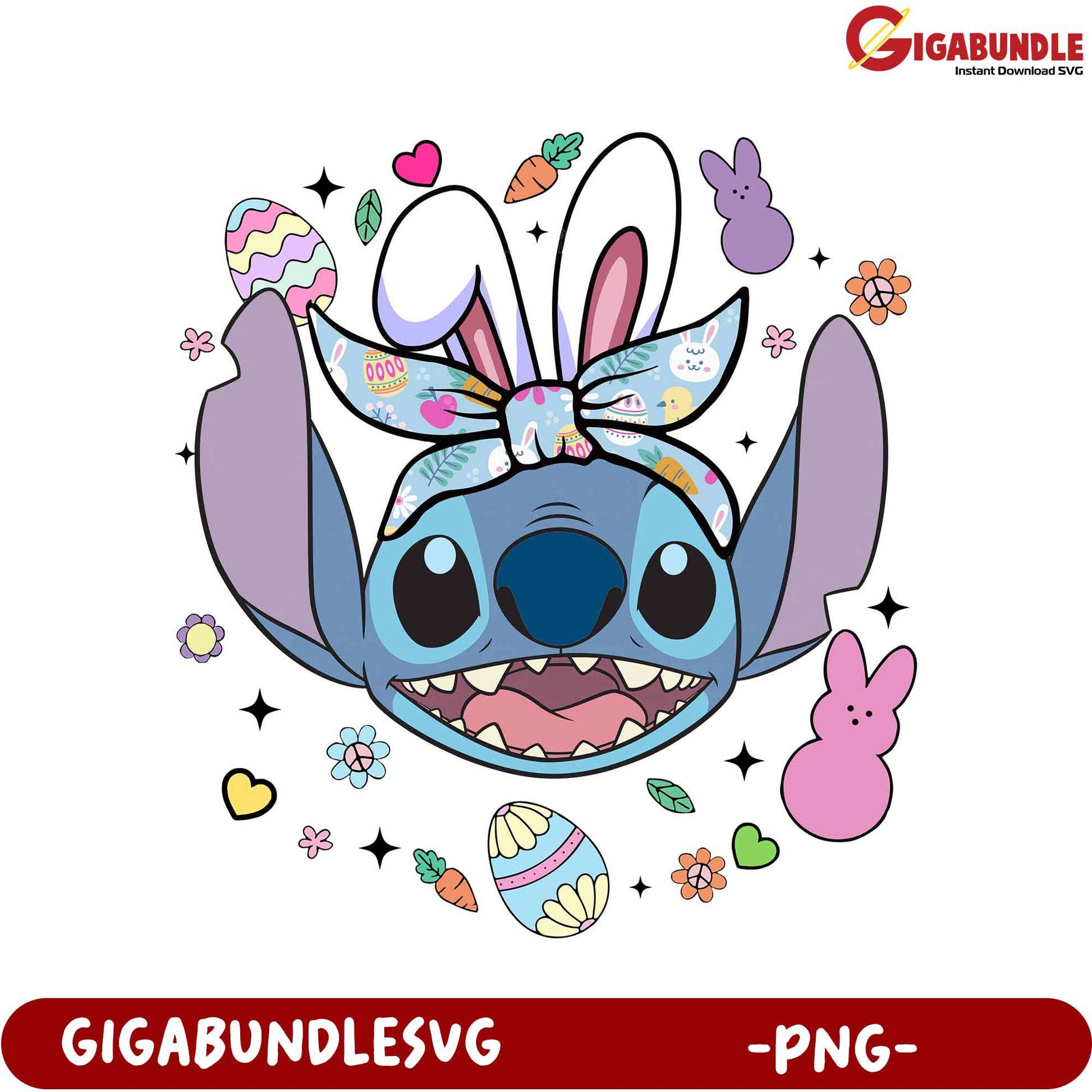Easter-Themed Cartoon Character with Bunny Ears PNG Design