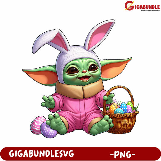 Easter Bunny Baby Character PNG for Creative Projects