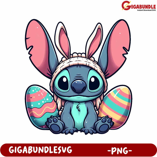Easter Bunny Character Cute PNG Design for Family Fun