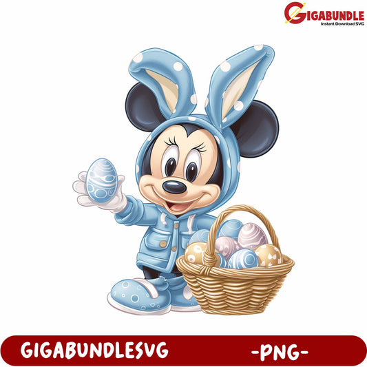 Easter Bunny Minnie Mouse PNG Digital Download for Crafts