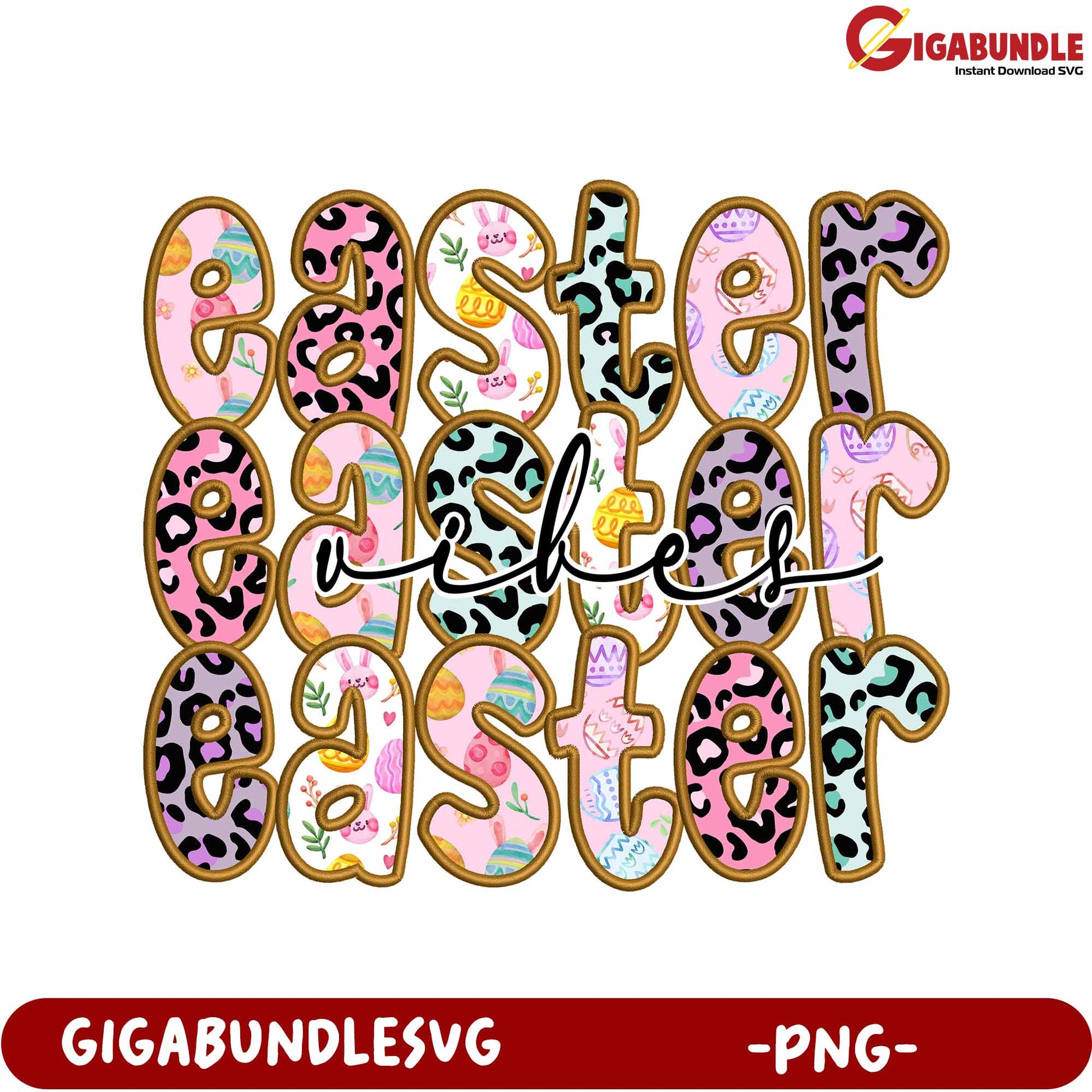 Easter Vibes PNG Colorful and Fun Holiday Design for Celebrations