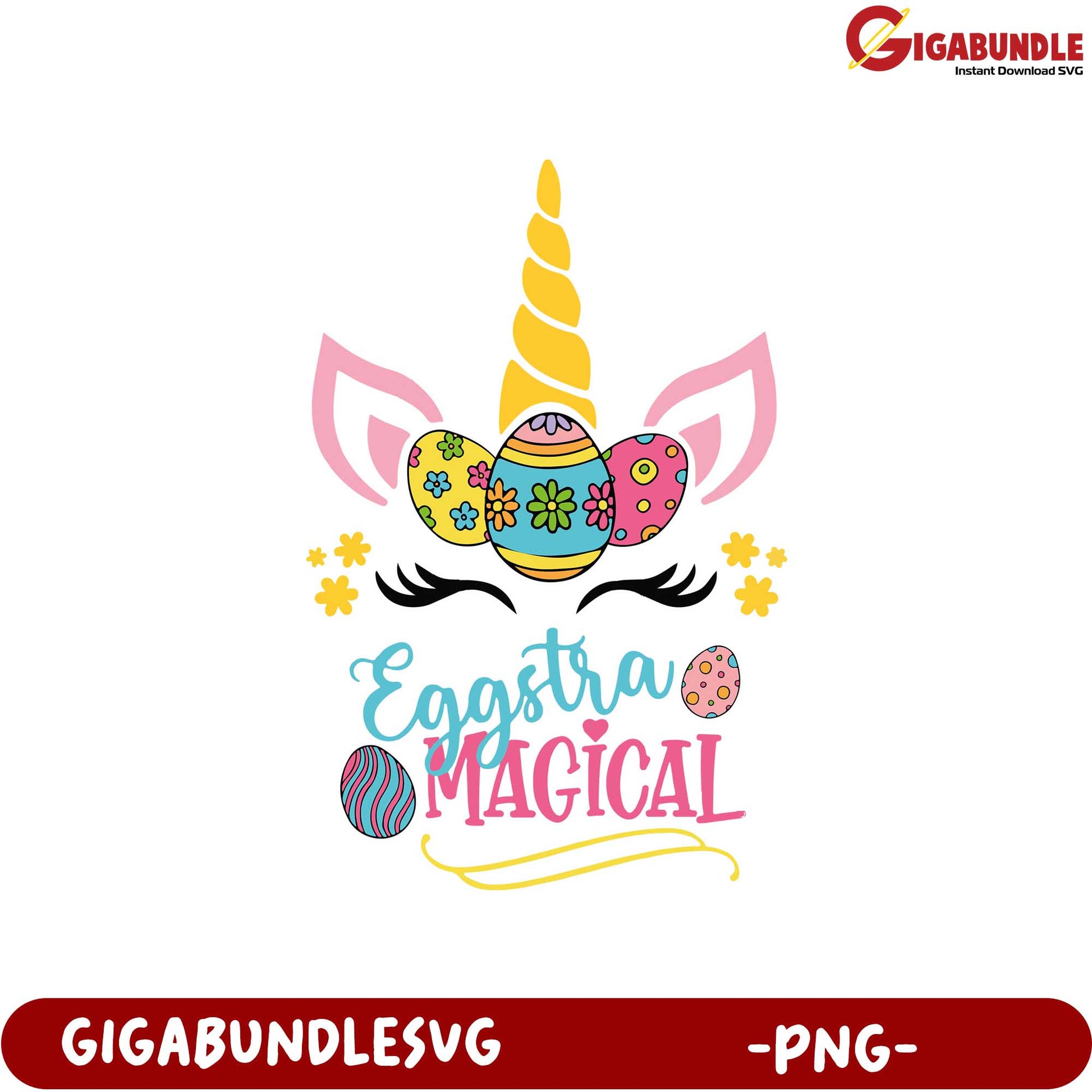 Eggstra Magical Unicorn Easter PNG Design for Creative Crafts