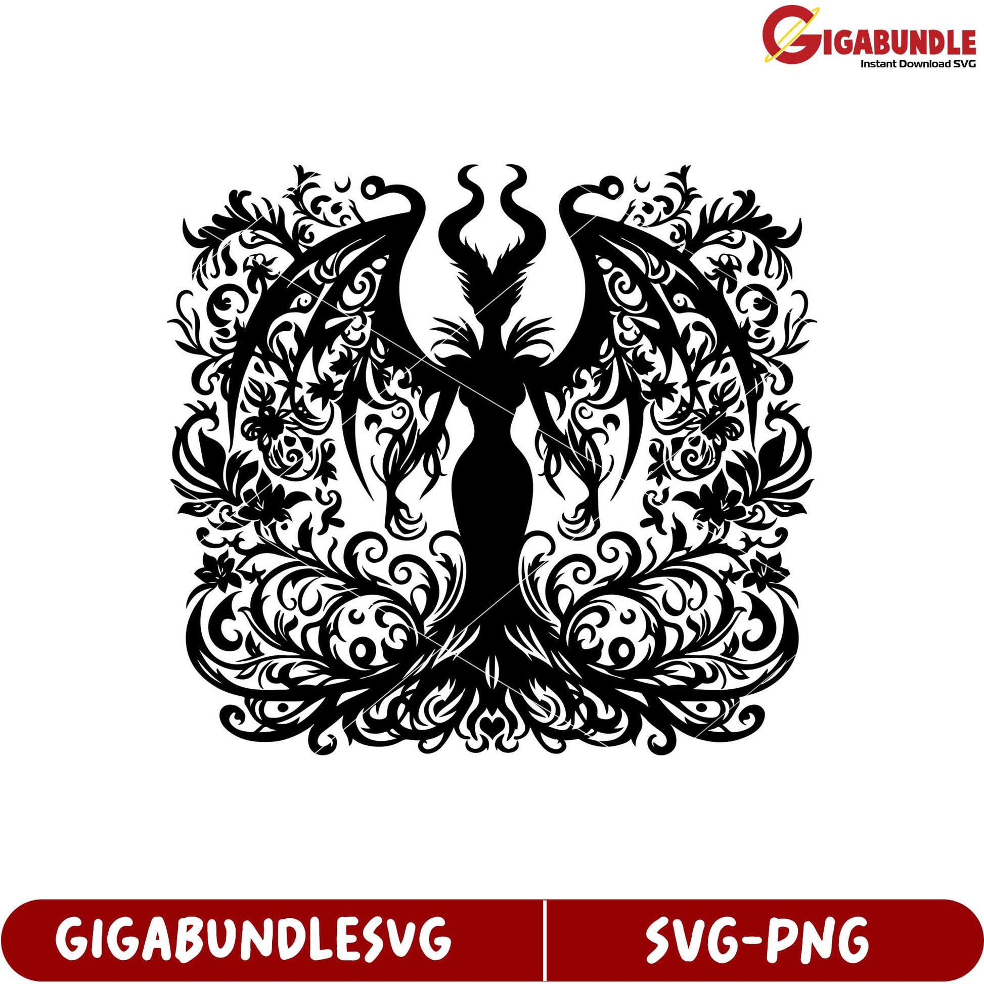 Elegant Black Phoenix SVG Design for Crafting and Artwork Projects