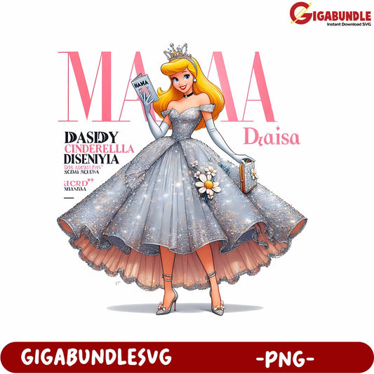 Elegant Cinderella Dress Design PNG for Moments and Events