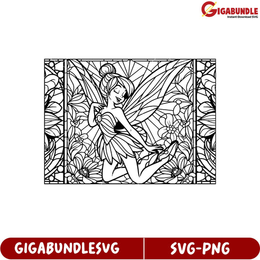 Elegant Fairy Flower Design SVG Cut File for Creative Projects