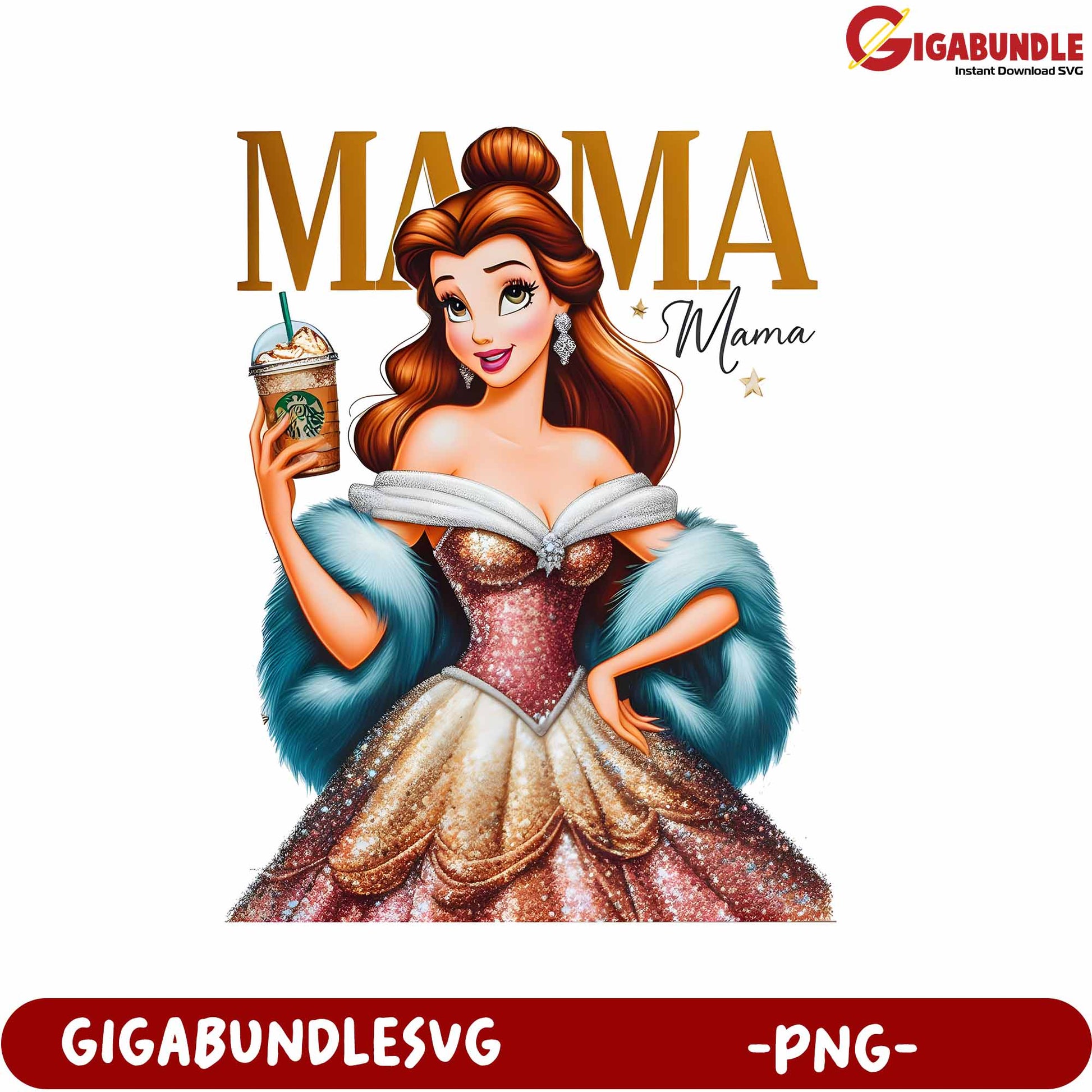 Elegant Mama Graphic PNG for Mother's Day Celebration Design