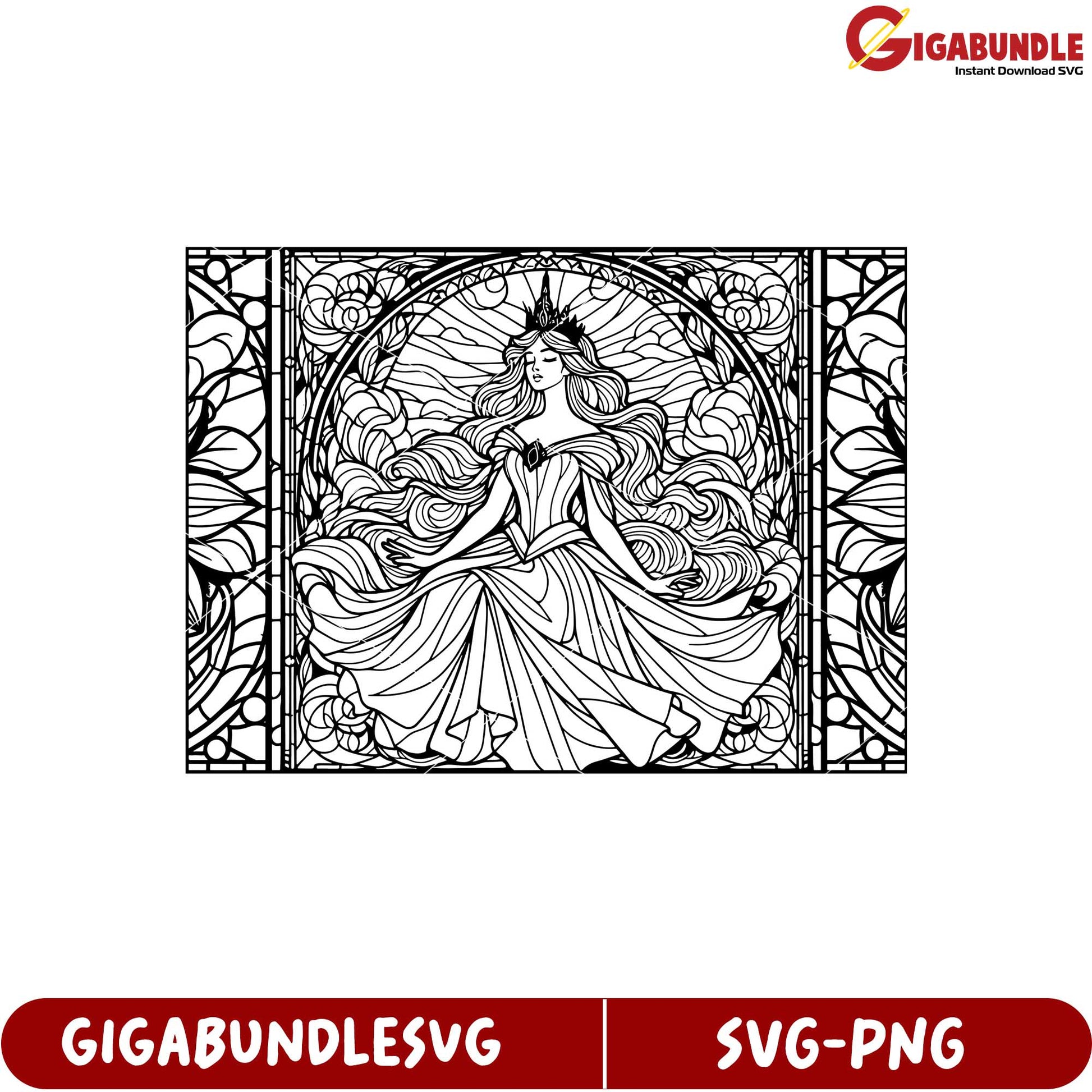Elegant Princess Design SVG for Crafting and Decoration Projects