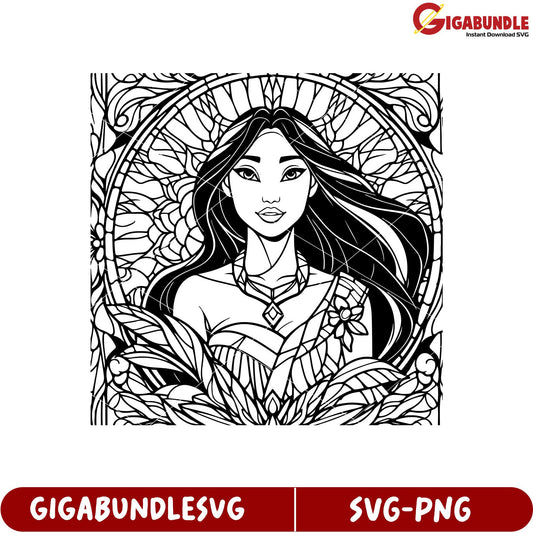 Elegant Princess SVG Design for Crafting and Personal Projects