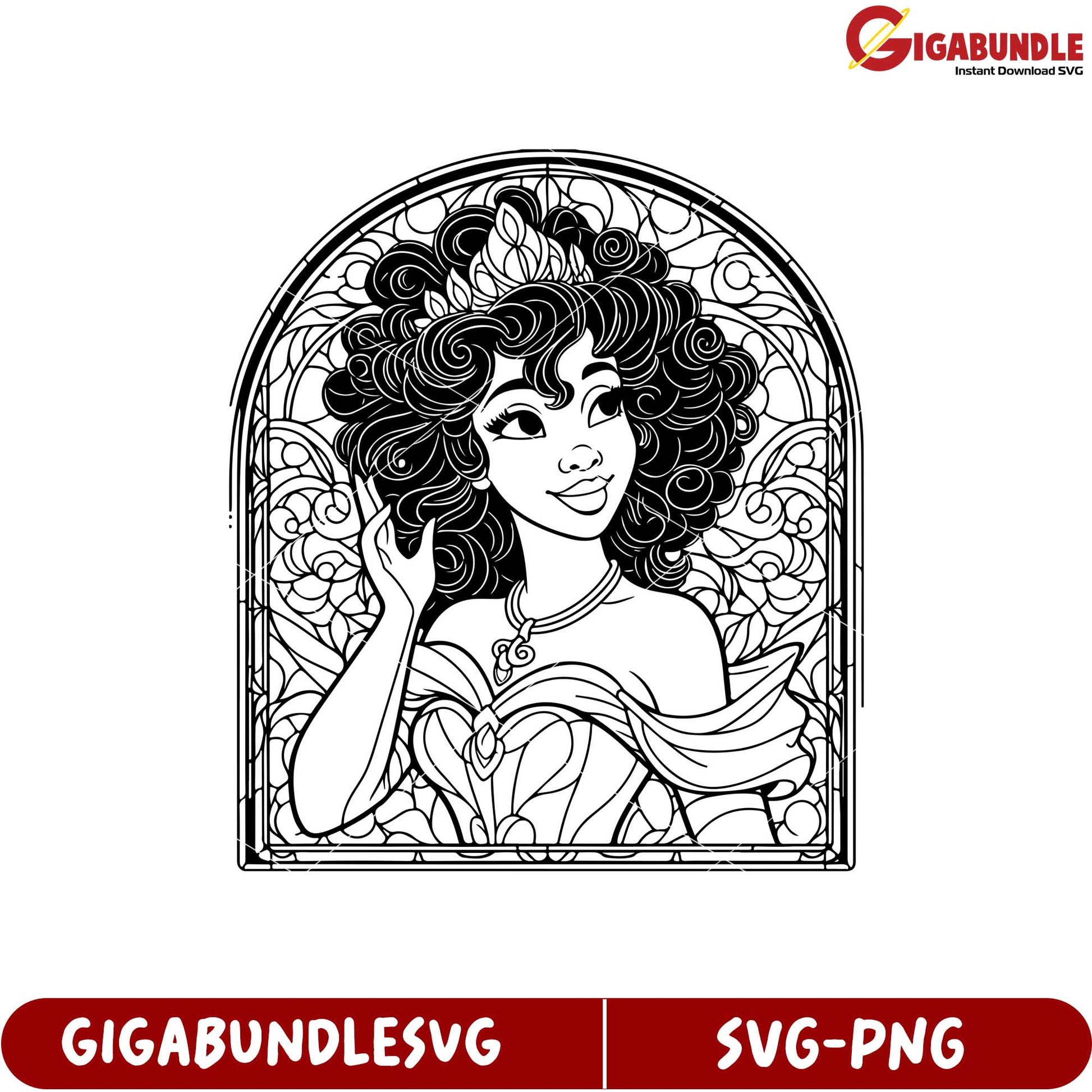 Elegant Princess SVG Design for Creative Art Projects and Crafts
