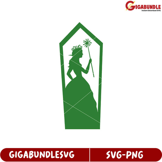 Elegant Princess Silhouette SVG Design for Crafting and Decorating