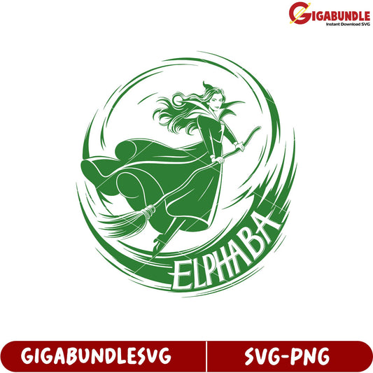 Elphaba Witch SVG Design for Creative Projects Downloadable File