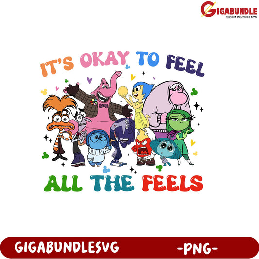 Emotional Characters Design PNG It's Okay to Feel All the Feels
