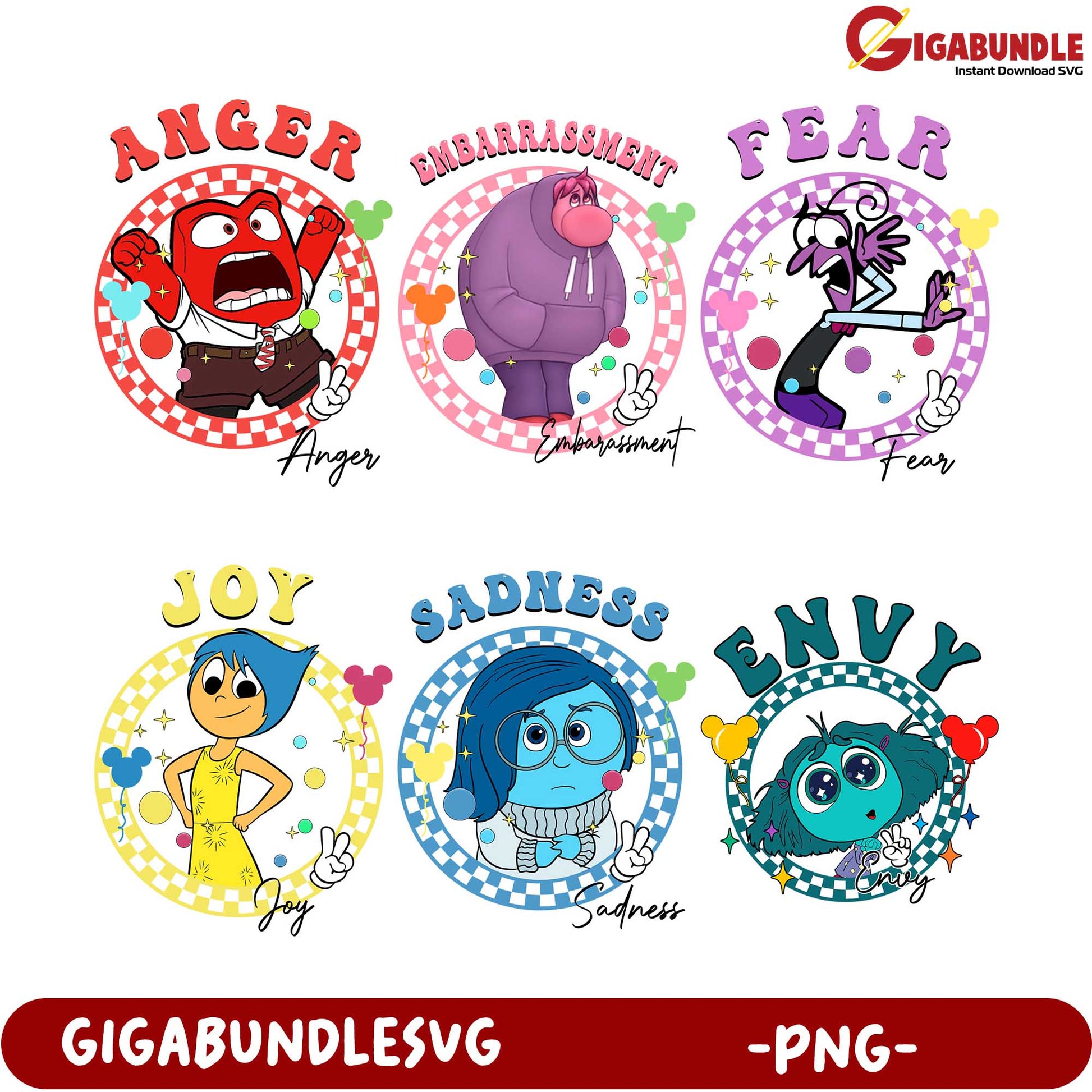 Emotional Characters PNG Bundle Joy, Anger, Fear & More