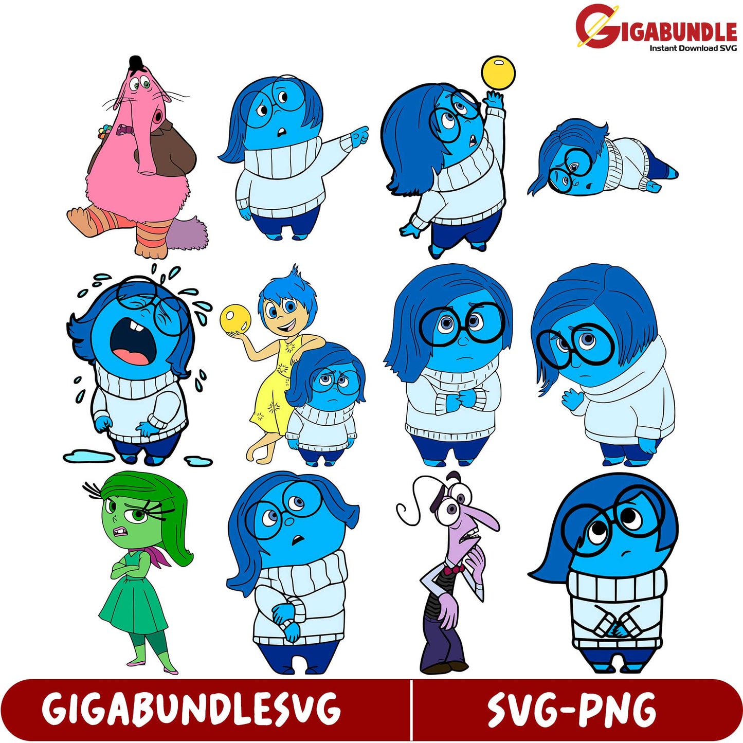 Emotional Characters SVG Bundle  Instant Download for Crafts