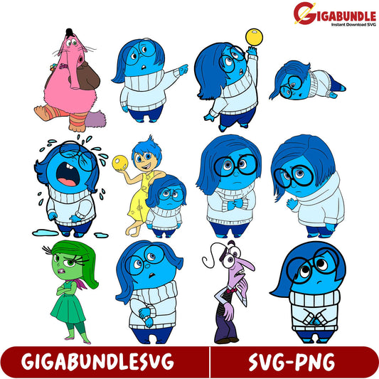 Emotional Characters SVG Bundle  Instant Download for Crafts