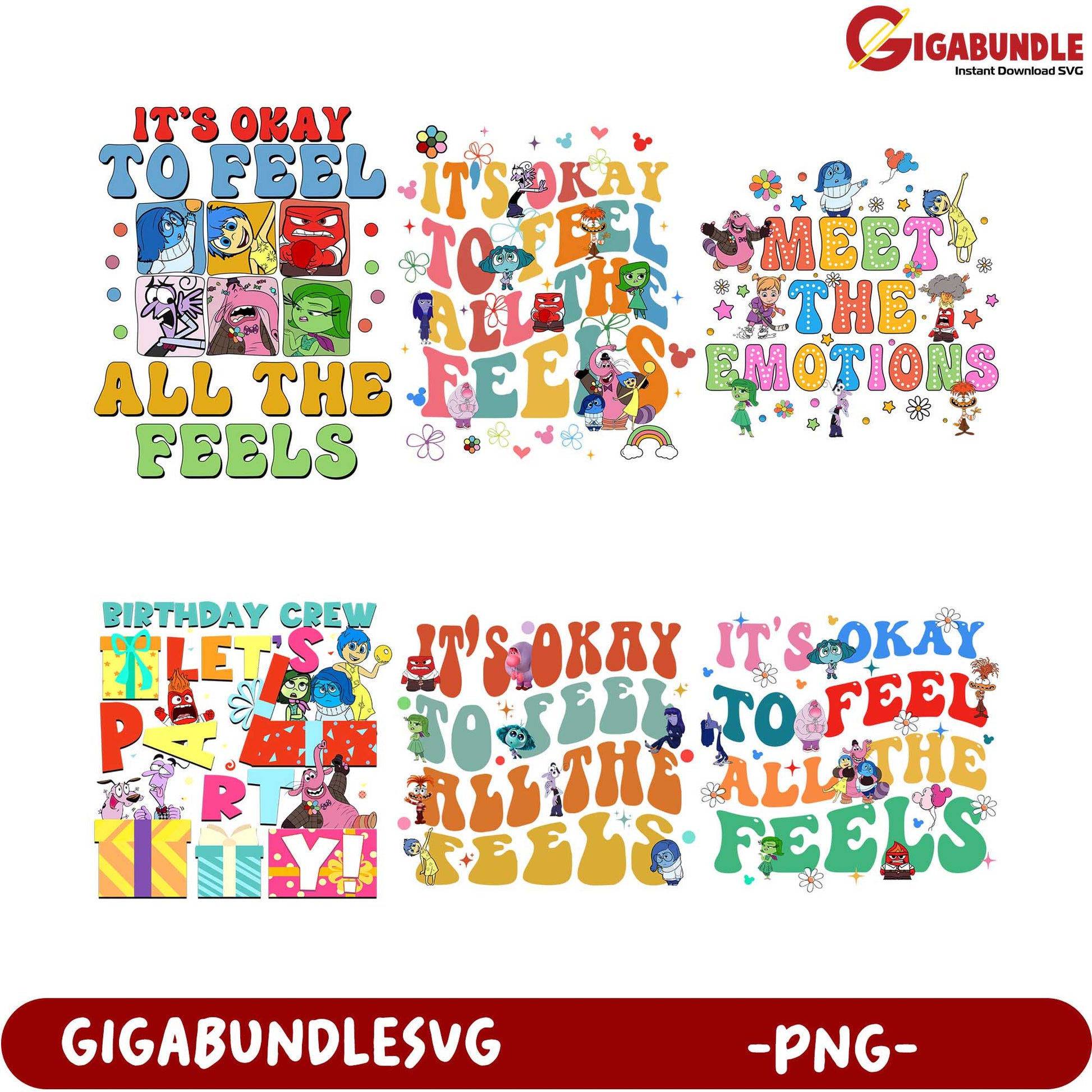 Emotional Expression PNG Bundle - It's Okay To Feel All The Feels