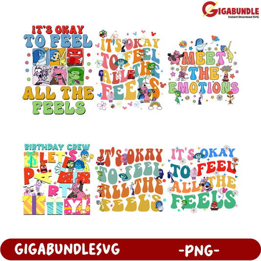 Emotional Expression PNG Bundle - It's Okay To Feel All The Feels