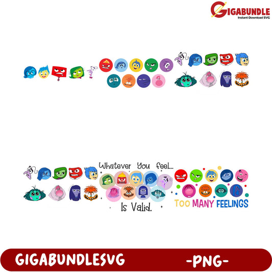 Emotional Expressions Bundle - PNG Product for All Feelings