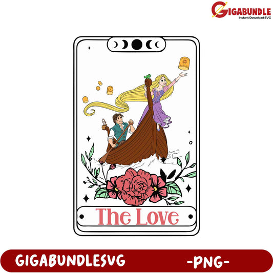 Enchanting Love PNG Design Featuring Adventure and Romance Elements