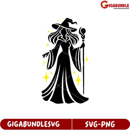 Enchanting Witch SVG Design for Crafting and Creative Projects