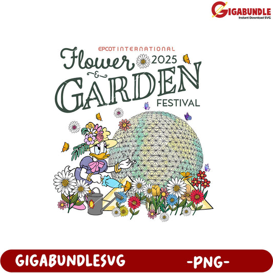 Epcot Flower Garden Festival 2025 PNG Artwork Design