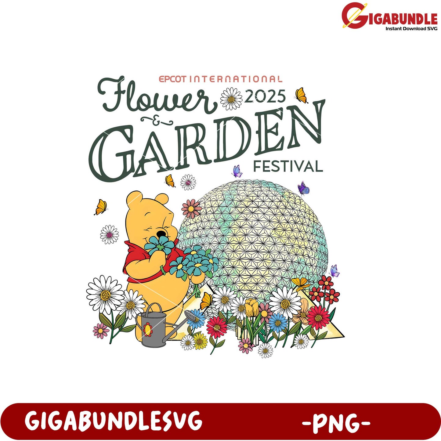 Epcot Flower Garden Festival 2025 PNG Design for Fans