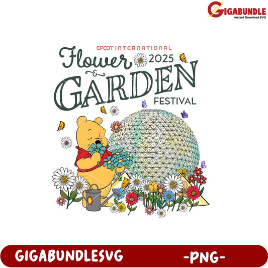 Epcot Flower Garden Festival 2025 PNG Design for Fans
