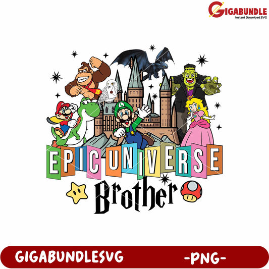 Epic universal brother png, family adventure png, universal studio png