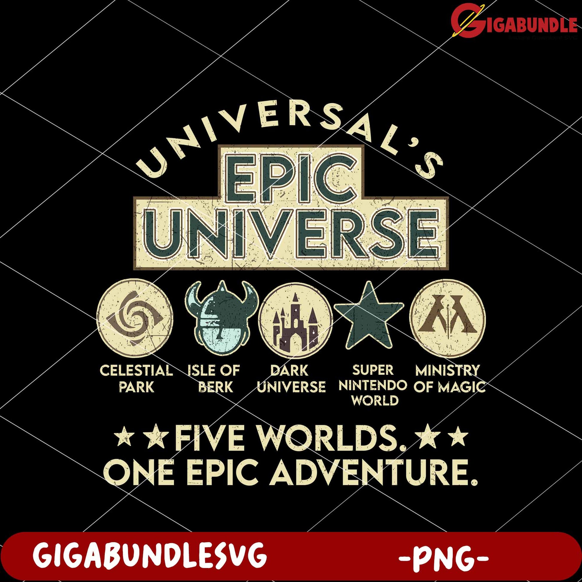 Epic universe five worlds one epic adventure png, epic adventure png