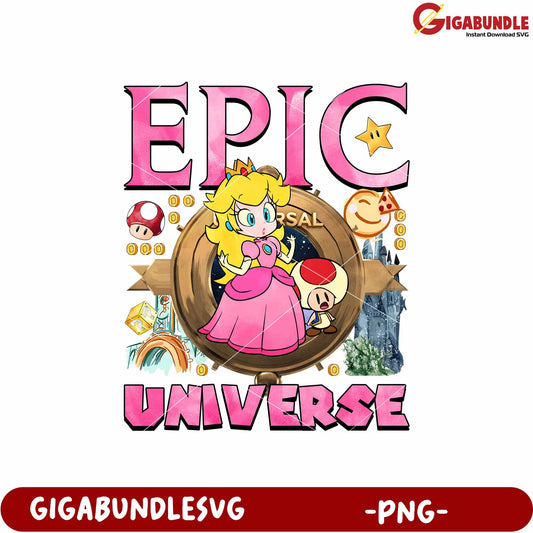 Epic universe mario Princess Peach png, princess peach png, mario theme park png