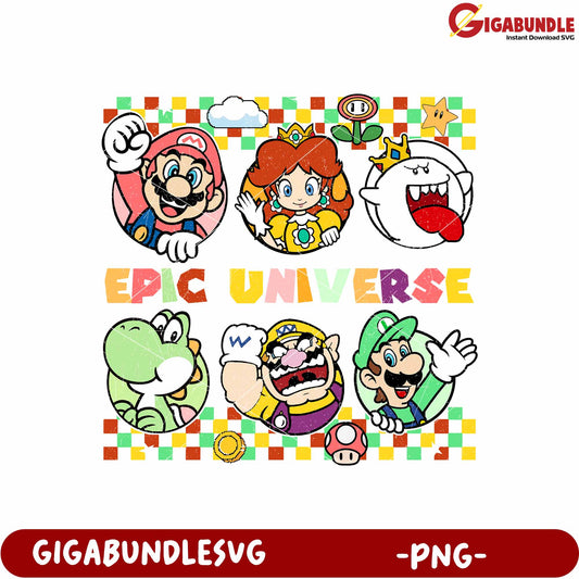 Epic universe mario png, universal studios mario png, mario movie characters png