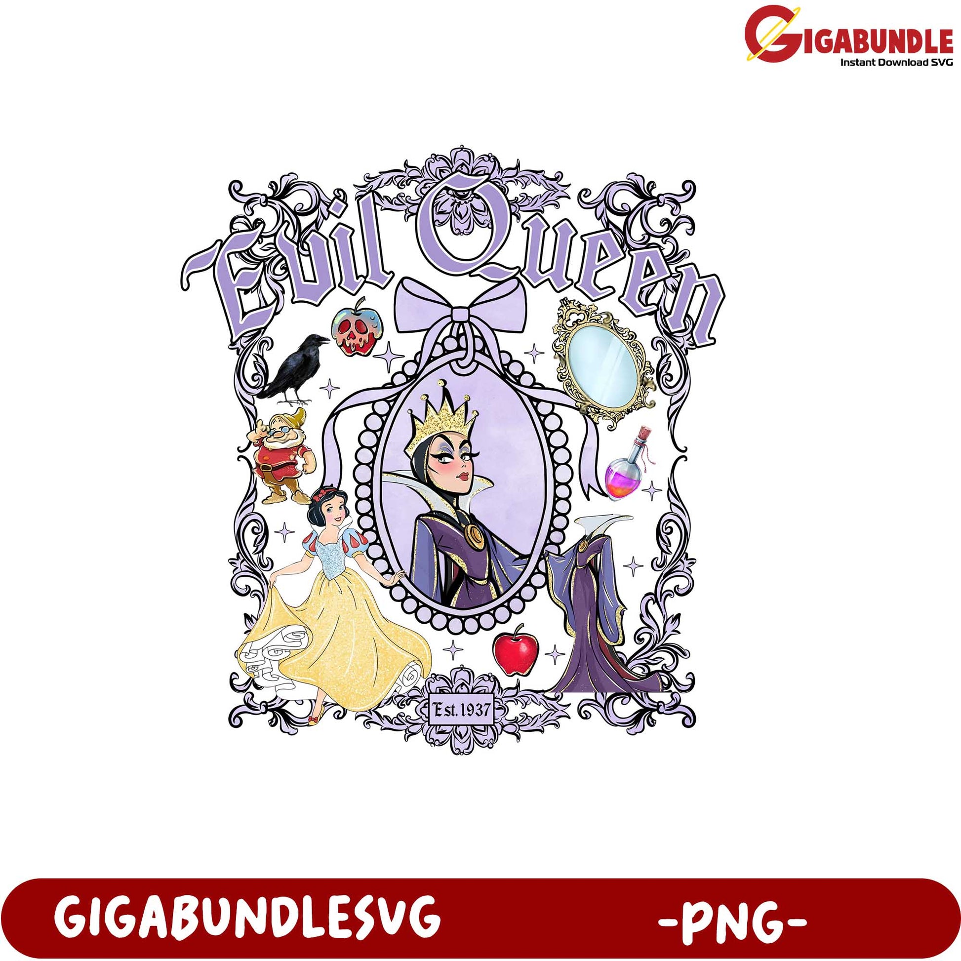 Evil Queen Inspired Graphic Art PNG for Fans and Collectors