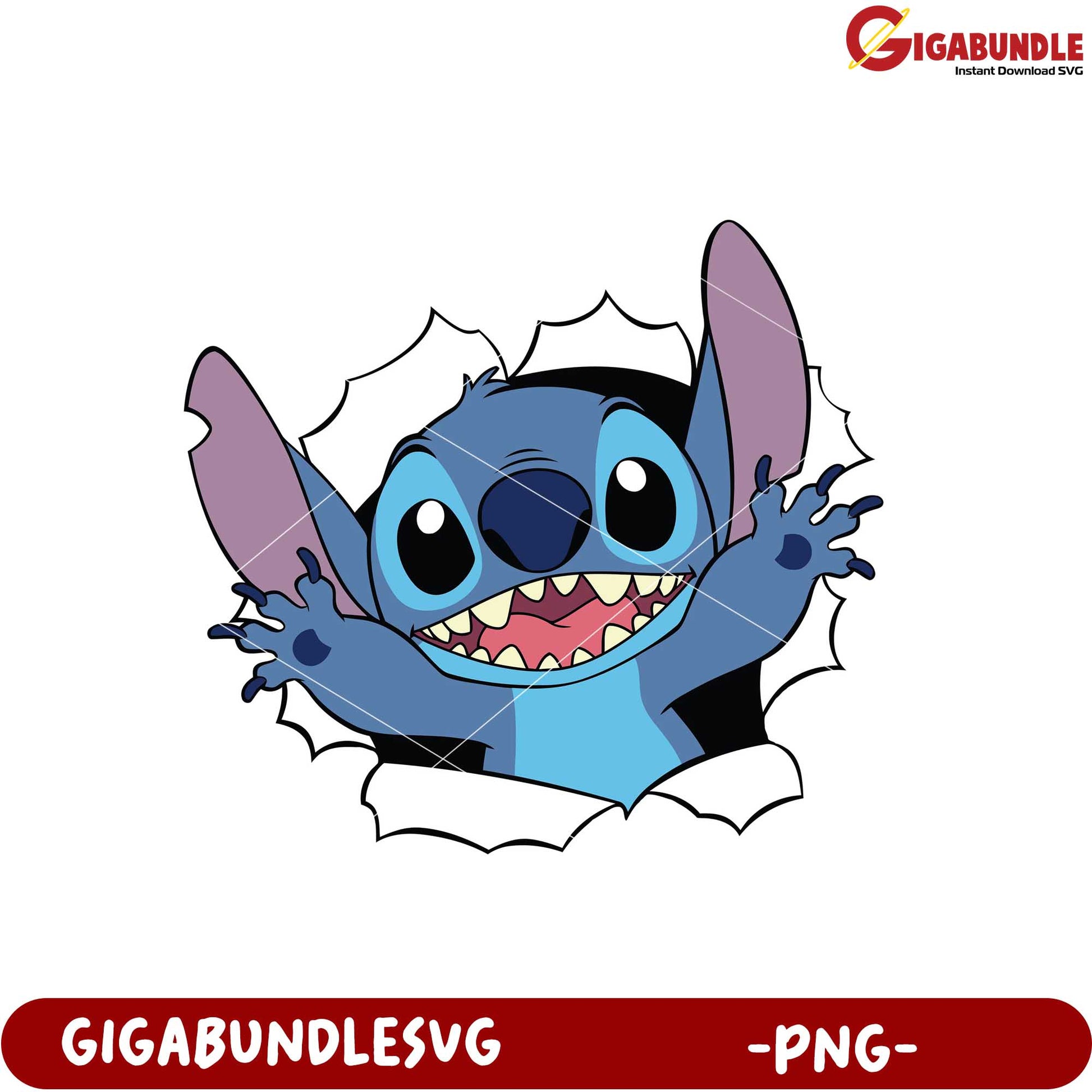 Exciting Cartoon Character Breaking Wall PNG Downloadable File