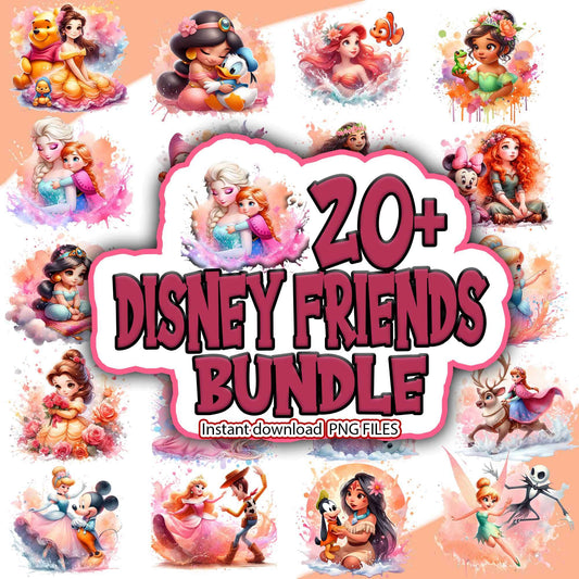 20+ Disney Friends Splash Png Bundle
