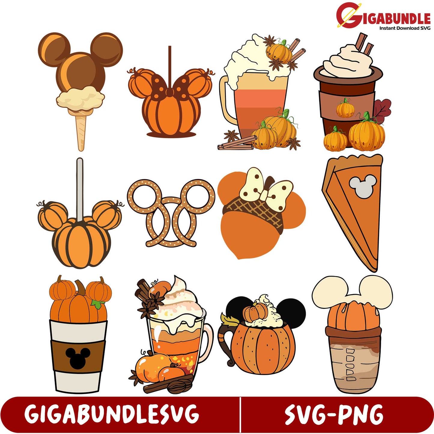 Fall-Themed SVG Bundle Cute Pumpkin and Mickey Designs