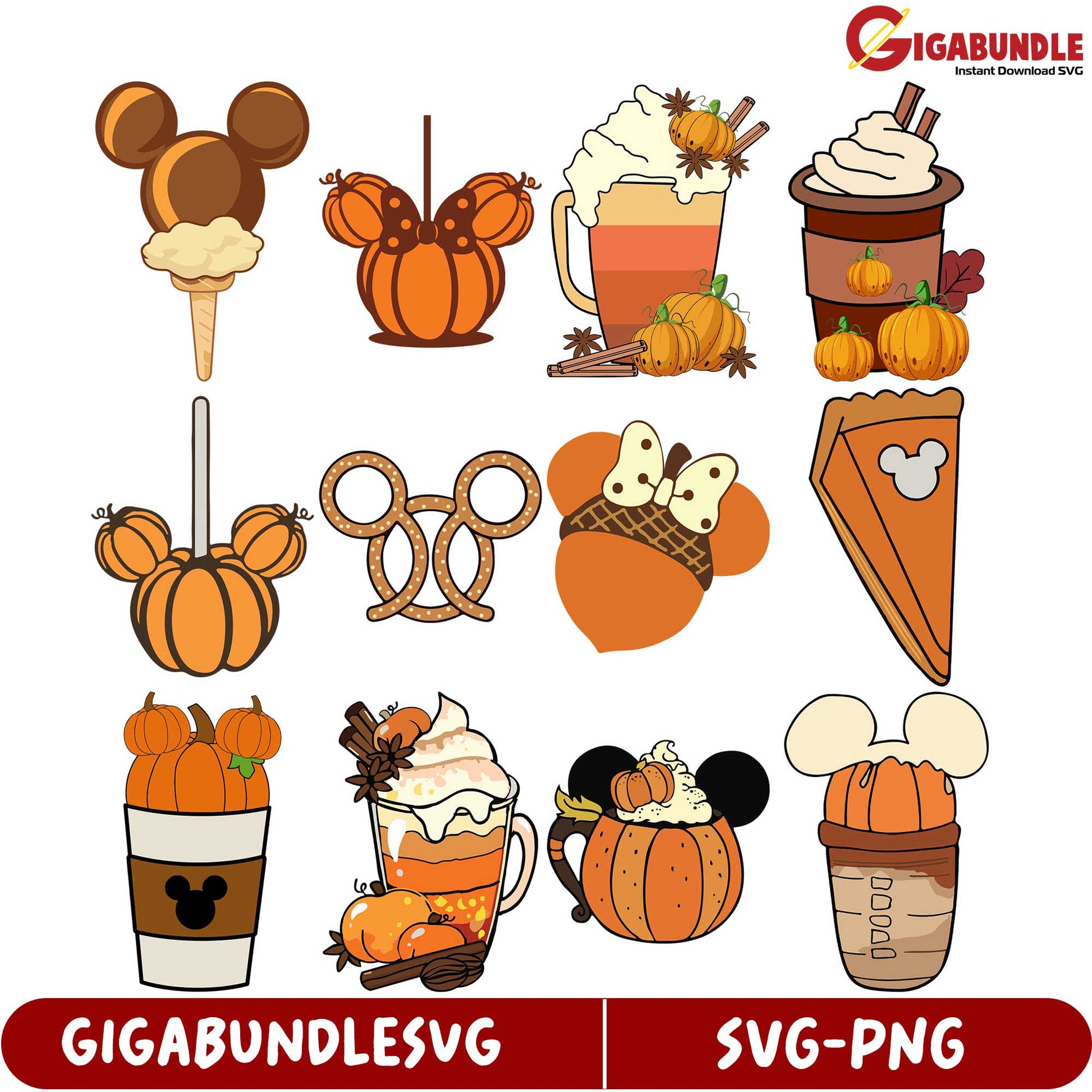 Fall-Themed SVG Bundle Cute Pumpkin and Mickey Designs