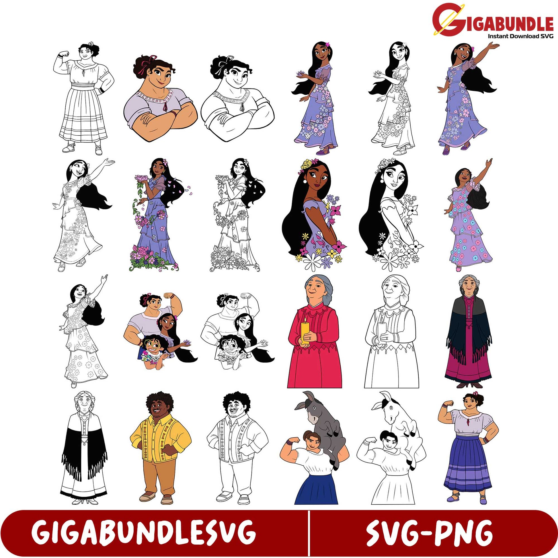Family-Inspired SVG Bundle Diverse Characters for Creative Projects