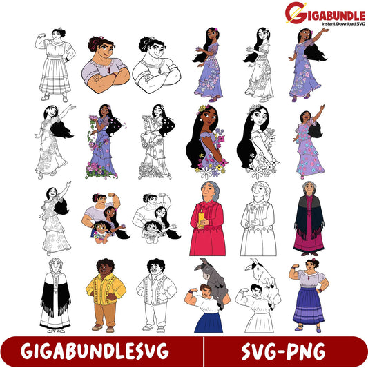 Family-Inspired SVG Bundle Diverse Characters for Creative Projects