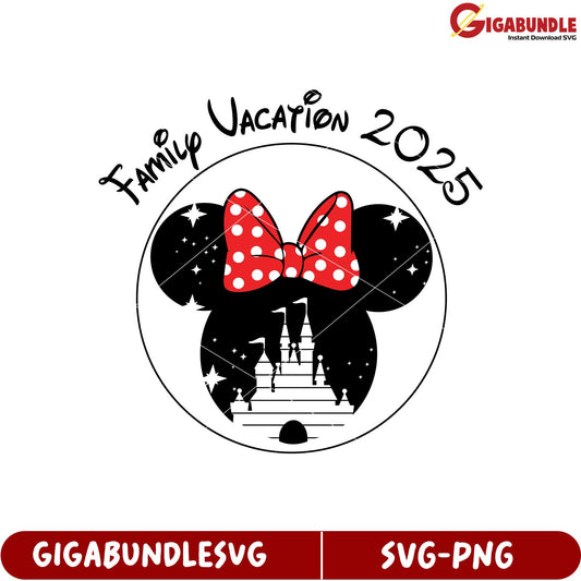 Family Vacation 2025 SVG Design for Disney Lovers and Adventure Seekers