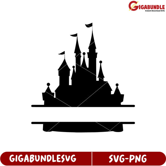 Fantasy Castle Silhouette SVG Graphic for Unique Design Projects