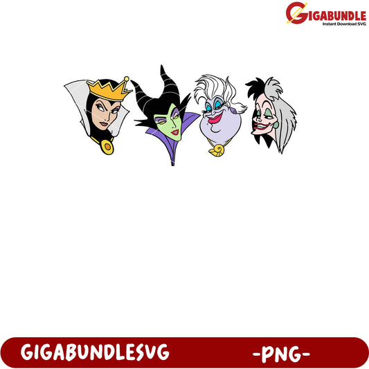 Fantasy Villain Characters Colorful Digital Art PNG Image