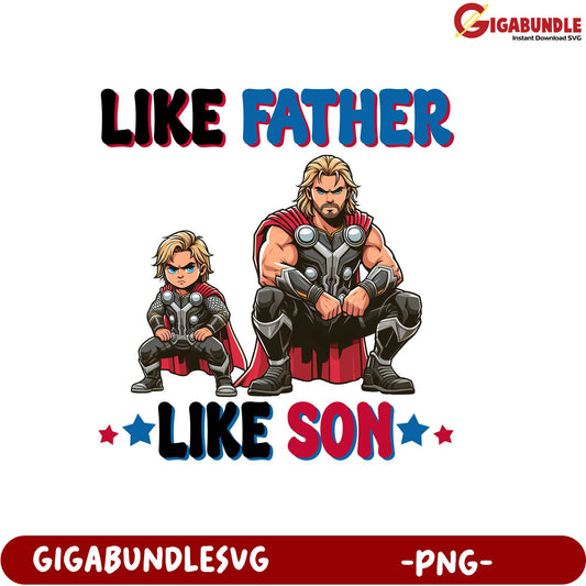 Father Son Matching Superhero PNG Design for Fun Family Moments