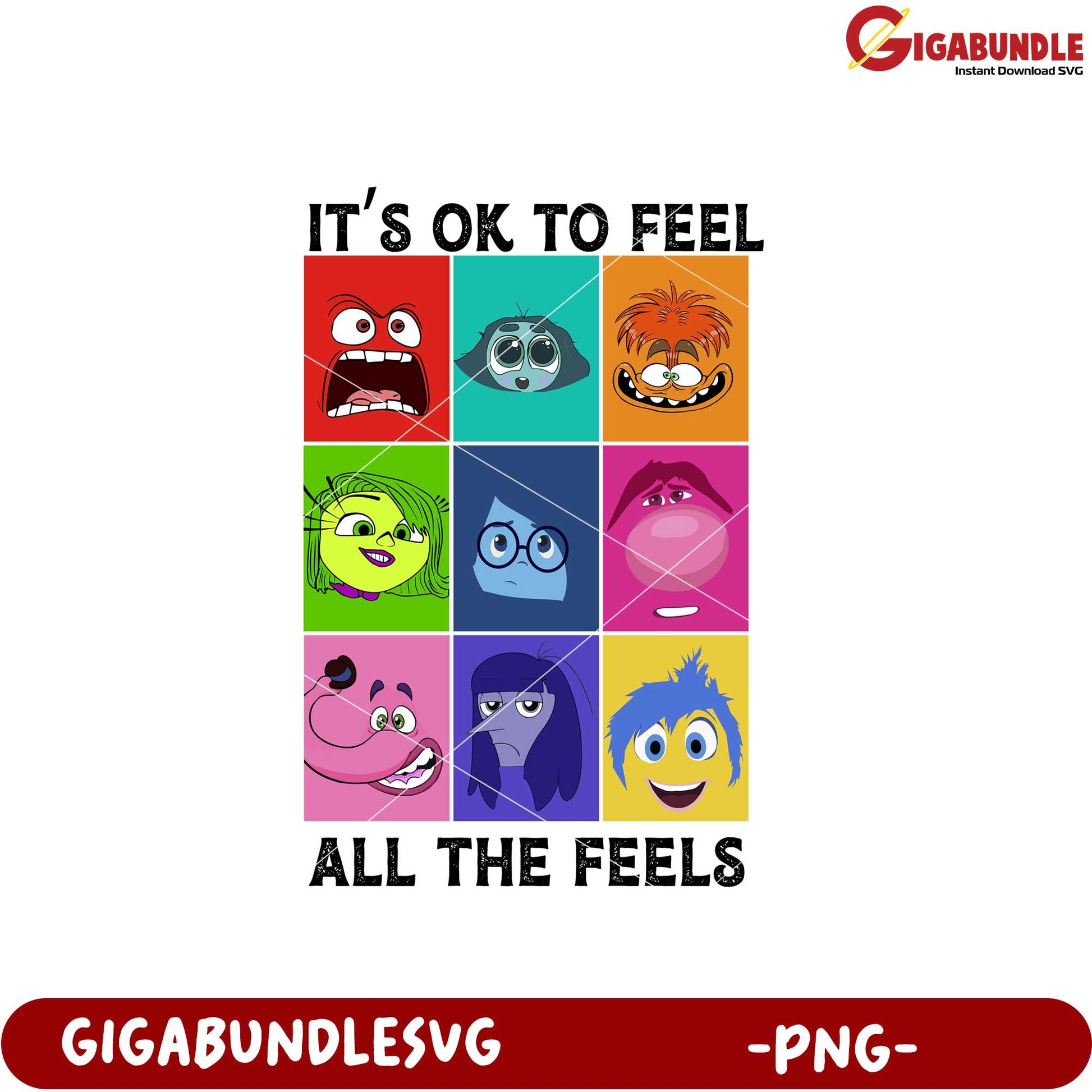 Feelings Expressed Colorful Character Emotions PNG Art