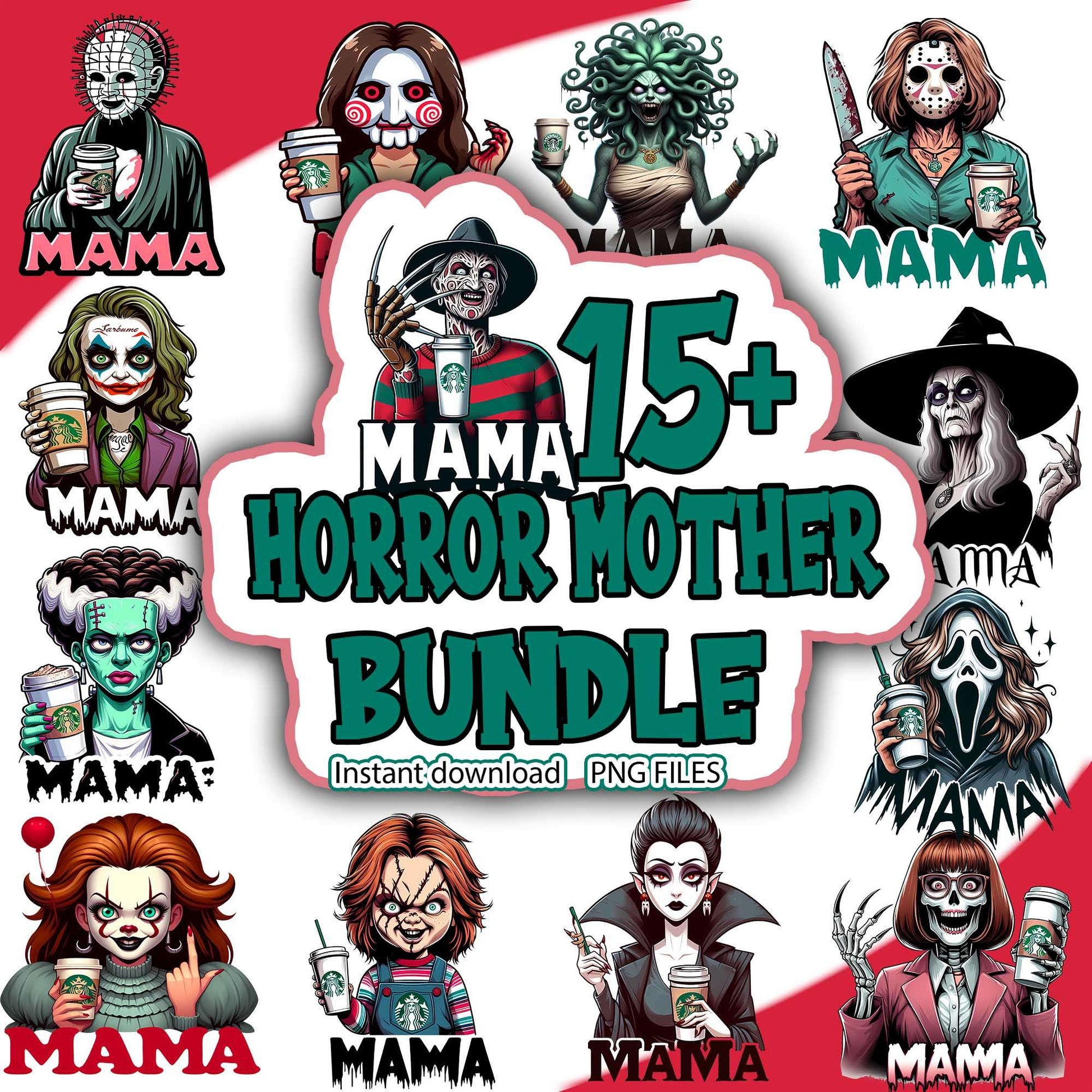 Horror Characters PNG, Horror Mother Png, halloween character Png