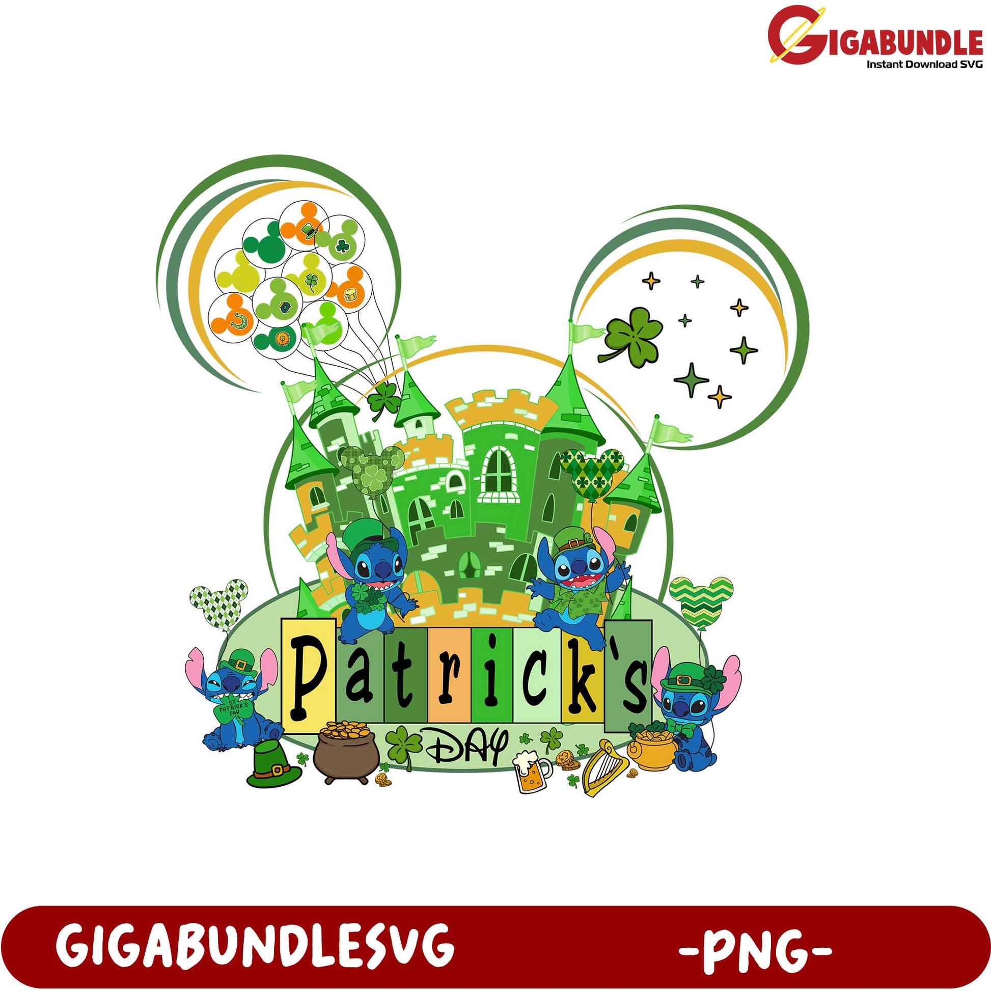 Festive St. Patrick's Day PNG Design with Fun Characters