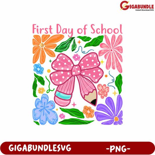 First day of school png, school supplies png, back to school png