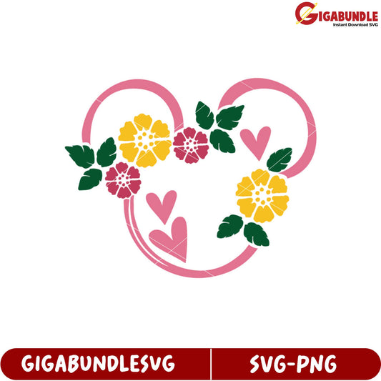 Floral Heart SVG Design for Crafts and Personal Projects Download