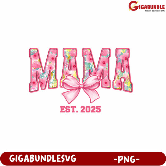 Floral Mama Design Established in 2025 PNG for Crafts and Gifts